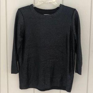 Black shiny sweater